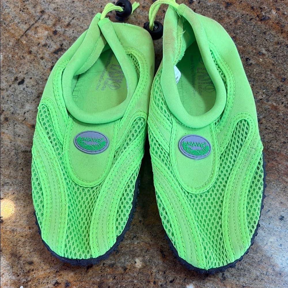 Lime Green Wave Water Shoes